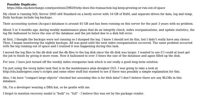Databases: Transaction log exploding during index reorganization (2 Solutions!!) смотреть онлайн