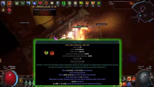 POE 3.18 | Fire Trap DOT Saboteur Low Budget Build Guide | 9M+DPS,Tank, Kills Uber Maven