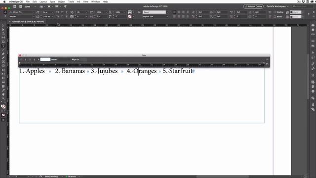 InDesign How-To: Distribute Tabs Evenly (Video Tutorial)