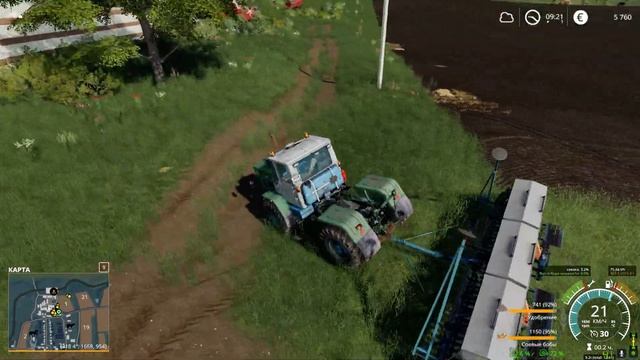 Farming Simulator 19 | FS 19 | Село Ягодное -7 | Колхоз Т150 мтз82 ДТ75 ск5 | Farming Simulator 2 смотреть онлайн