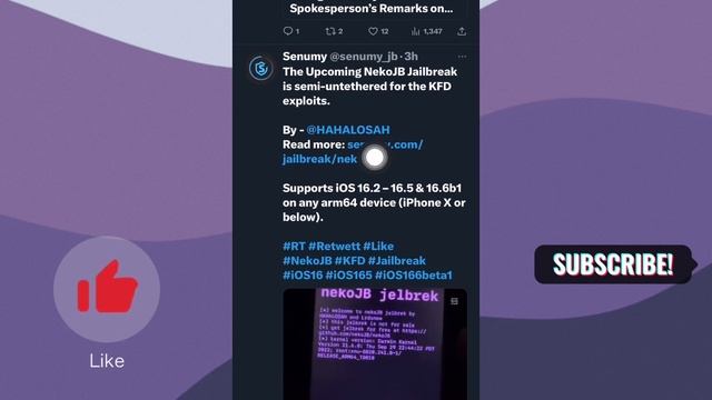 Upcoming NekoJB Jailbreak for KFD | For iOS 16.2 – 16.5 & 16.6b1 on arm64 device (iPhone X or below смотреть онлайн