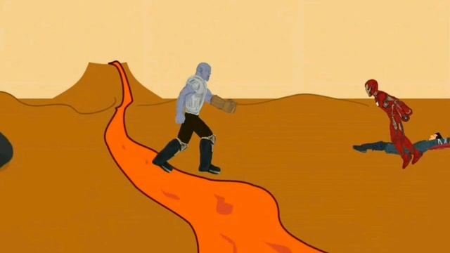 Танос против Железного человека. Thanos vs Iron man. Анимация смотреть онлайн