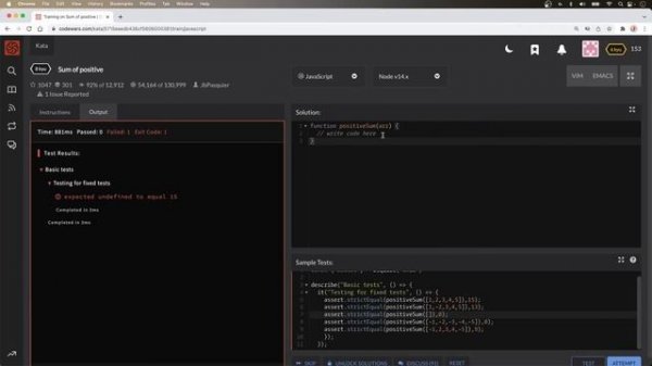 How to use CodeWars (JavaScript)