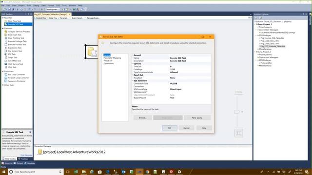 Execute SQL Task Truncate Table смотреть онлайн
