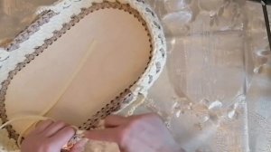 Люлька-переноска для кукол до 35 см на деревянном донышке #длядетей, #длякукол, #вязаниекрючком