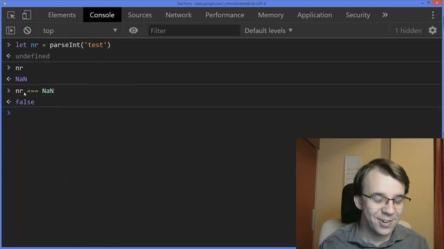 NaN (not-a-number) in JS смотреть онлайн