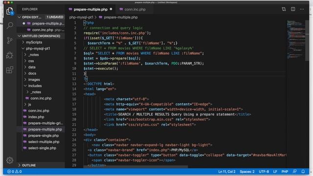 Building a Search and Results page using PHP Data Objects. смотреть онлайн