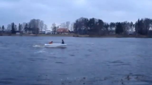 LATREX 355 + HONDA 15 HP outboard смотреть онлайн