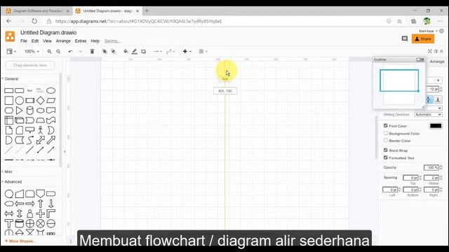 Membuat flowchart diagram alir dengan diagrams.net /draw.io secara online смотреть онлайн