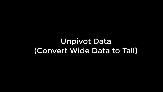 Pivot and Unpivot Data with Excel Power Query смотреть онлайн