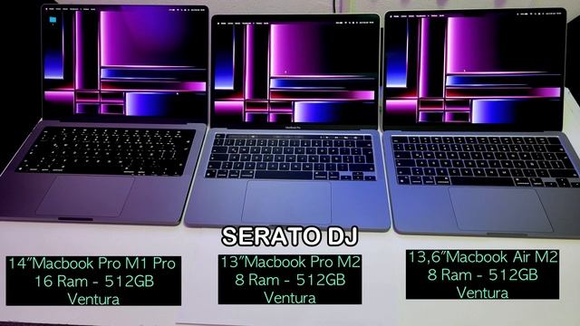 Las MacBook mas rápidas para Djs en 2023 test Pro13"m2 - Vs - Pro14"m1 - Vs - Air13"m2 - SERATO DJ смотреть онлайн
