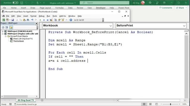 Run cell address as variable in Excel VBA смотреть онлайн