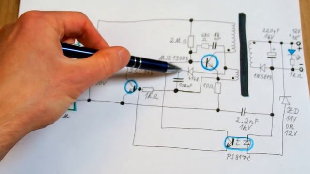 Simple 12V 1A LED Power Supply - With Schematic And Transformer Autopsy
