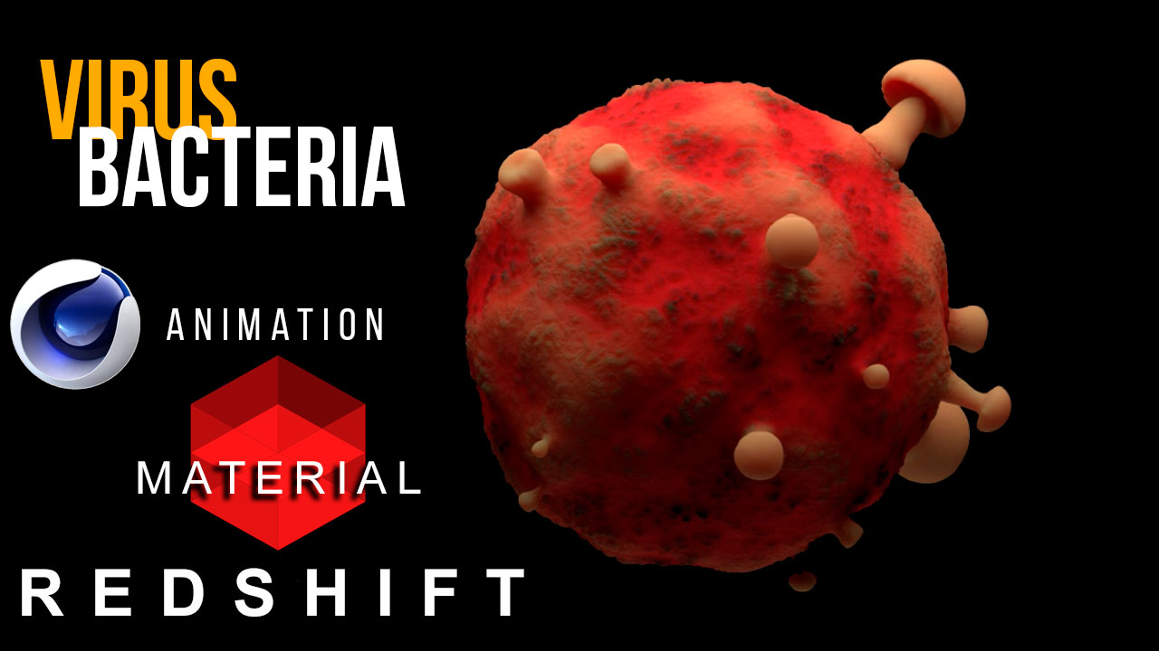 Redshift материал - Анимация вируса в Cinema 4D смотреть онлайн