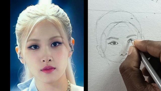 how to draw face with Loomis method drawing rose from BLACKPINK step by step смотреть онлайн