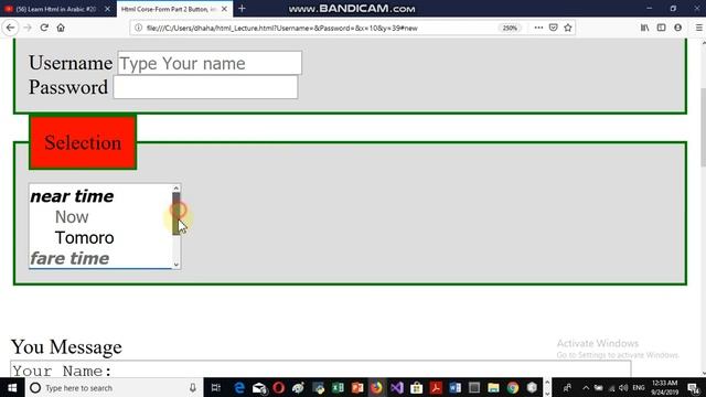 Html Corse Form Part 3 fieldset, legend, optgroup , textarea, select Lecture 20 смотреть онлайн