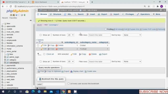 Online News Portal PHP Project - Delete News Subcategory in Hindi - Part - 9 смотреть онлайн