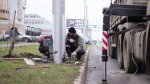 Манипулятор Fassi на тягаче MAN с полуприцепом