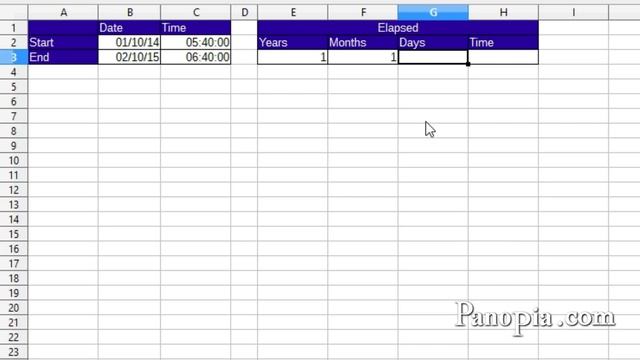 LibreOffice Calc - Elapsed DateTime смотреть онлайн