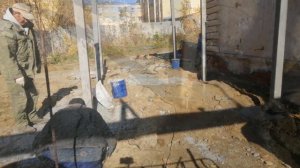 Монтаж колонн металлический своими руками и без крана! Навес