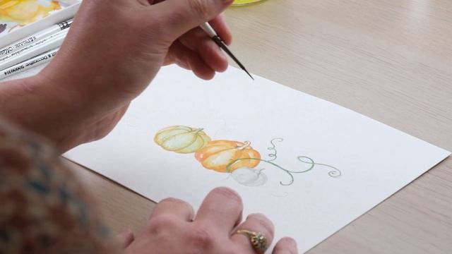 Watercolour Pumpkin Patch