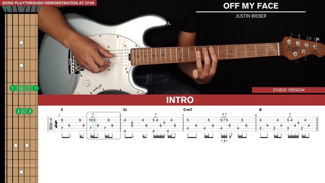 Off My Face Guitar Tutorial Justin Bieber Guitar Lesson |No Capo + Fingerpicking + Easy Chords| смотреть онлайн