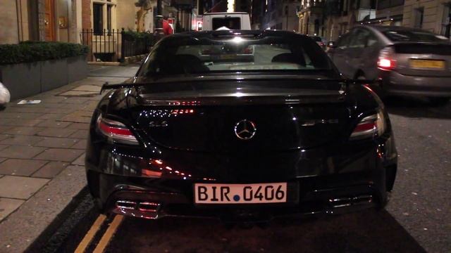 First Mercedes SLS AMG BLACK SERIES in London - Startup and LOUD Revs! смотреть онлайн