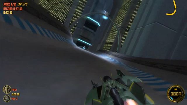 Powerdrome (PC, 2005) Gameplay - Angul At Imperial Diebak Silo Complex (Three Laps)