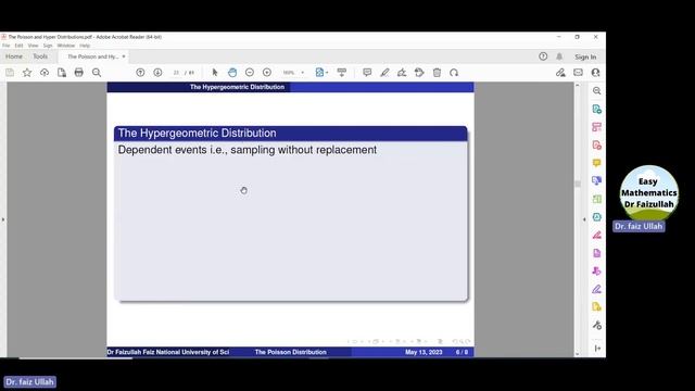 The Poisson Distribution and the Hypergeometric Distribution смотреть онлайн