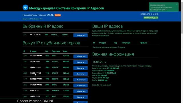 Международная Система Контроля IP Адресов смотреть онлайн