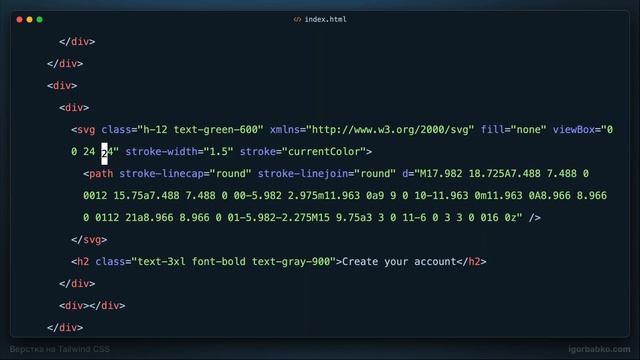 HTML Верстка на Tailwind CSS #3 - Заголовок смотреть онлайн