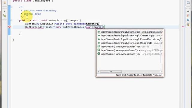 Java Eclipse Texteingabe Bufferdreader InputStreamReader смотреть онлайн