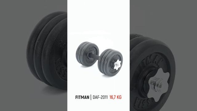 Гантель разборная FITMAN DAF-2011 16.7 кг, диски чугун, гриф металл, ручка обрезиненная смотреть онлайн