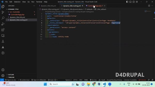 Generate dynamic title for controller page with routing.yml Drupal 8, Drupal 9, Drupal 10 | D4Drupa смотреть онлайн