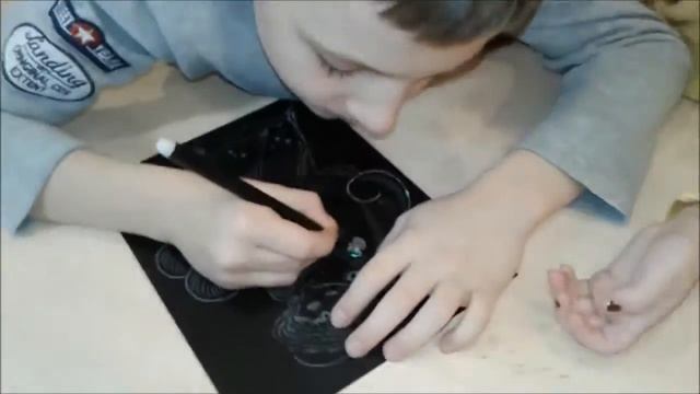 Гравюра!!!Делаем гравюру!!!Видео для детей!!!