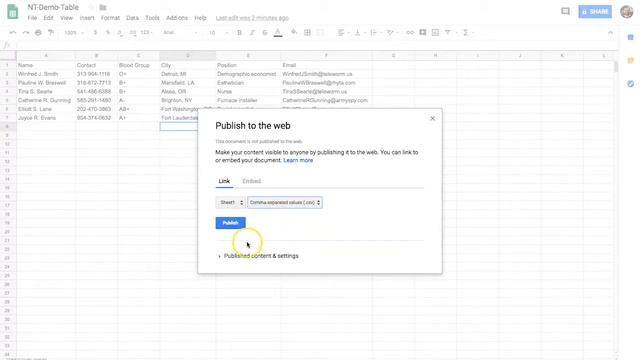 Integrate Google Sheets with NinjaTables смотреть онлайн