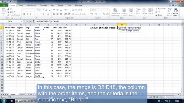 Excel: how to count cells with specific text смотреть онлайн