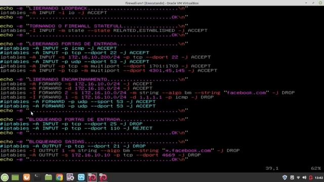 Configurando Firewall iptables no Linux - Video 2 parte 1 - Mudando politicas, bloqueios, portas... смотреть онлайн
