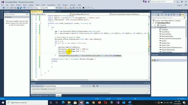 C# Tutorial - How to use MS Word File [Report] смотреть онлайн