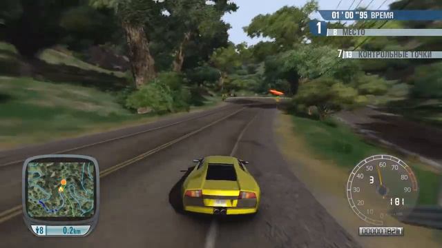 TDU - Lamborghini Murcielago Coupe, A3 - Горная трасса смотреть онлайн