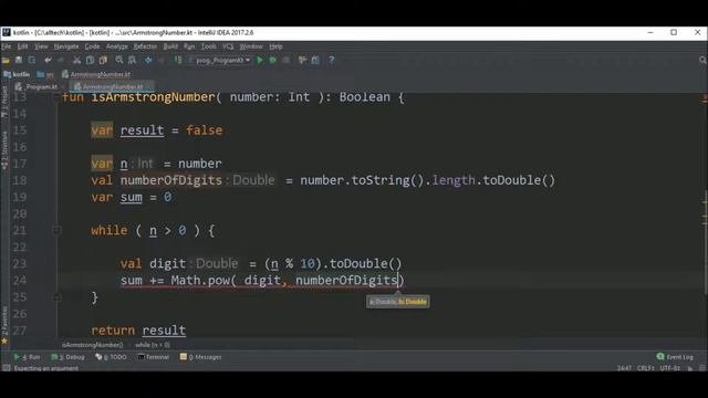 armstrong number in kotlin смотреть онлайн