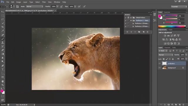 Watercolor photoshop action Tutorial | Photoshop tutorial смотреть онлайн