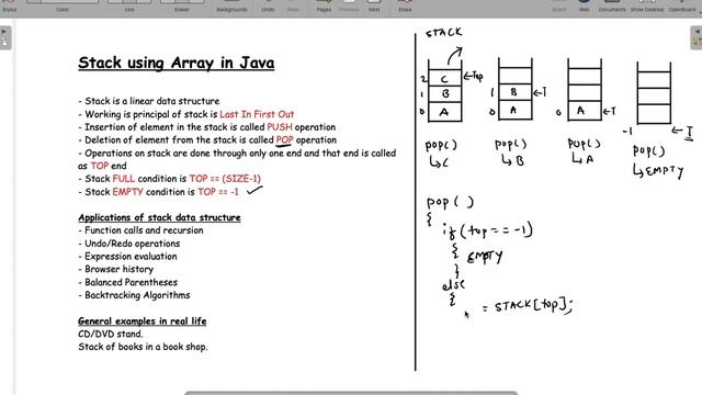1. Stack using array in java : Data Structures (English) смотреть онлайн