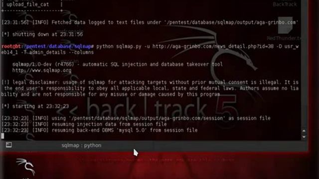 BackTrack 5 R2 Hacking With Sqlmap Sql Injection New смотреть онлайн