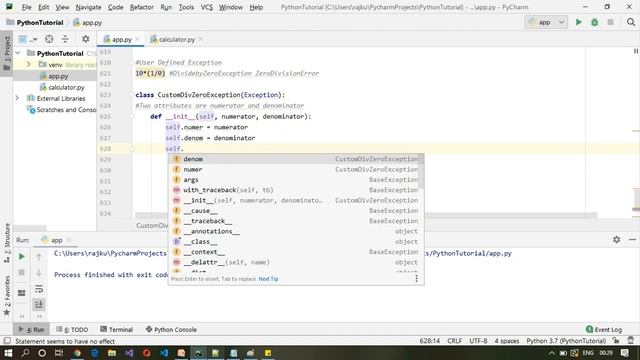 Python Tutorial - Part 36 - User Defined Exception | Python for Beginners | Learn Python смотреть онлайн