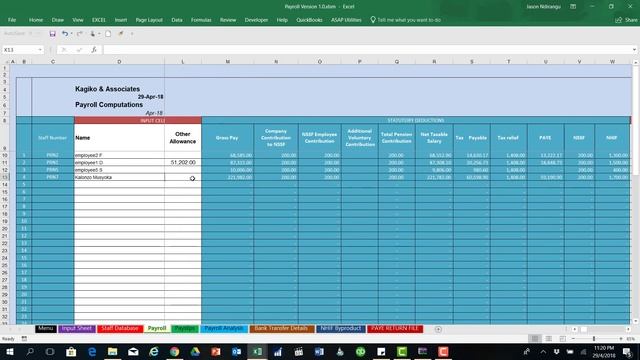 Excel Payroll Template 1.0 смотреть онлайн