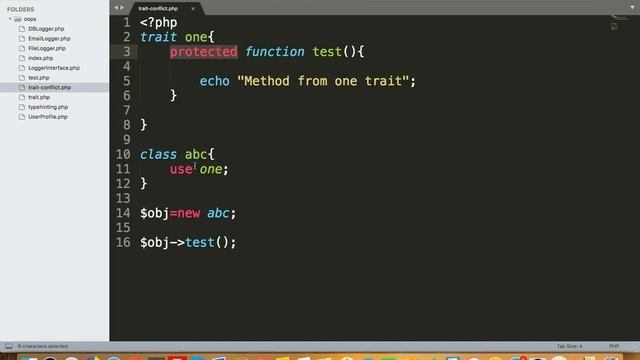 OOPS Concept in PHP in HINDI | Access Level in Trait | Part-16 смотреть онлайн