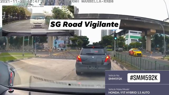 20nov2021 Sumang Link & Punggol Way phv #SMM592K honda fit fail to form up for right turn смотреть онлайн