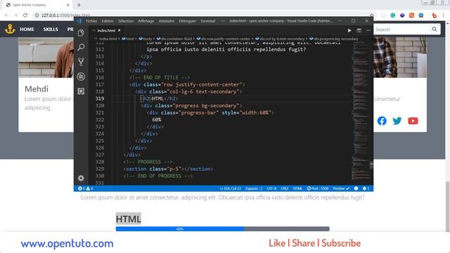 #9 Développer un site web responsive avec bootstrap 4 - Progress смотреть онлайн