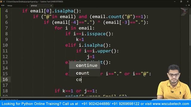 1 out of 20 Python Projects | Email Validation || Python Project Series || Code With Abubakar смотреть онлайн